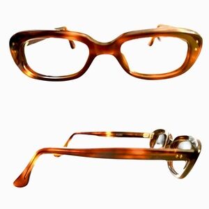 1960’s Tortoiseshell French Eyeglasses Frames, Style Flora, Deadstock/NOS